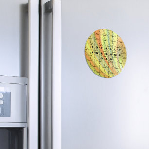 Volledig Geweldige pap Puzzle Yellow/Brown Magneet