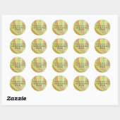 Volledig Geweldige pap Puzzle Yellow/Brown Ronde Sticker (Vel)