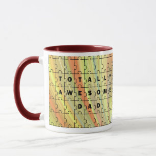 Volledig Geweldige pap Puzzle Yellow/bruine Puzzle Mok