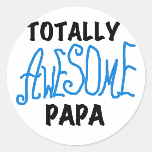 Volledig Geweldige Papa T-shirts en cadeautjes Ronde Sticker