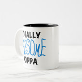Volledig Geweldige Poppa Tshirts en cadeautjes Tweekleurige Koffiemok (Voorkant links)