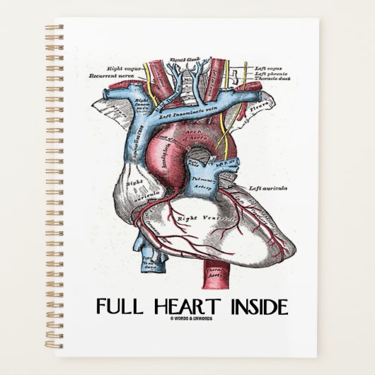 Volledig hart in anatomische illustratie planner (Voorkant)
