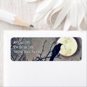 Volledig Herfst Moon en Crow Autumn Etiket (Insitu)