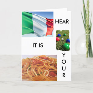 "VOLLEDIG ITALIAANSE VERJAARDAG GROETEN" KAART