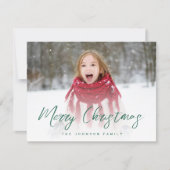 Volledig kerstfeest met penseelscript feestdagenkaart (Voorkant)