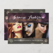Volledig  Makeup Artist Comp-kaart Briefkaart (Voorkant / Achterkant)