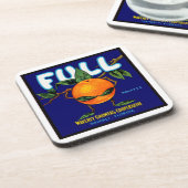 Volledig merklabel voor Sinaasappels Drankjes Onderzetter (Linkerzijde)