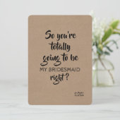 Volledig mijn grappige bruidsmeisje voorstel kaart (Staand voorkant)