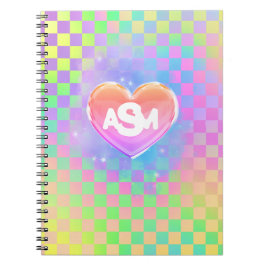 Volledig Monogram Magic Heart College Gelinieerd N Notitieboek