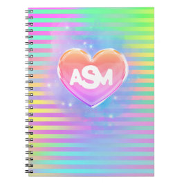 Volledig Monogram Magic Heart College-geregeld Not Notitieboek
