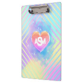Volledig Monogram Rainbow Magic Heart Klembord (Links)