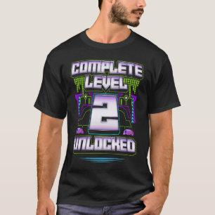 Volledig niveau 2 2e jaar oude bevalling geopend t-shirt