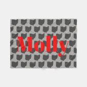 Volledig Ohio State Pet Blanket Fleece Deken (Voorkant (Horizontaal))