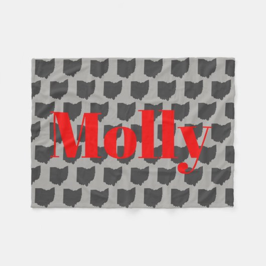 Volledig Ohio State Pet Blanket Fleece Deken (Voorkant (Horizontaal))