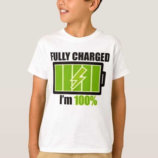 VOLLEDIG_OPGE LADEN_BATTERIJ T-SHIRT (Voorkant)