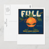 Volledig - Oranje krateletiket Briefkaart (Voorkant / Achterkant)