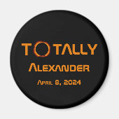 Volledig persoonlijk 2024 Zonsverduistering Magneet (Voorkant)