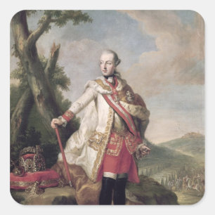 Volledig portret van Joseph II Vierkante Sticker