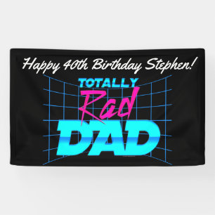 Volledig Rad Pap Funny 80s Birthday Party Spandoek