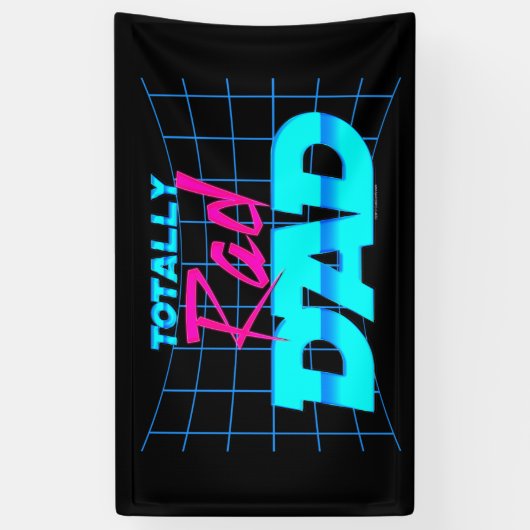 Volledig Rad Pap Funny Vaderdag 80s Gift Spandoek (Verticaal)