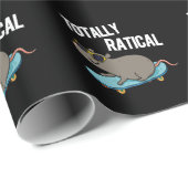 Volledig rationele Funny Rat Pun Dark BG Cadeaupapier (Rol Hoek)