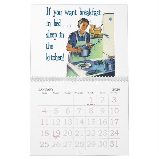 Volledig Retro-agenda Kalender (Jan 2026)