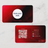 Volledig Rood & Zwart Visitekaartje (Voorkant / Achterkant)