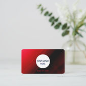 Volledig Rood & Zwart Visitekaartje (Staand voorkant)
