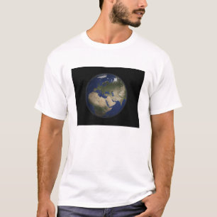 Volledig uitzicht van de Aarde in Afrika, Europa e T-shirt
