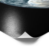 Volledig uitzicht van de Aarde met Antarctica Foto Afdruk (Hoek)