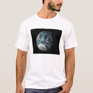 Volledig uitzicht van de Aarde met Antarctica T-shirt