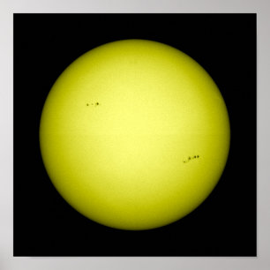 Volledig uitzicht van de zon poster