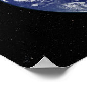 Volledig verlichte aarde gecentreerd op Australië  Poster (Hoek)