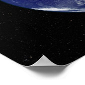 Volledig verlichte aarde in Zuid-Amerika Poster (Hoek)