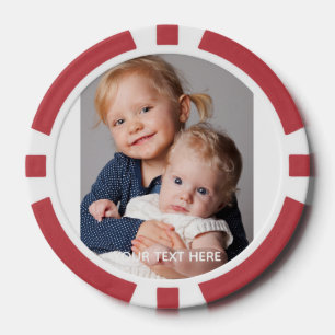 Volledig Verticaal Foto Script Aangepaste Tekst Poker Chips