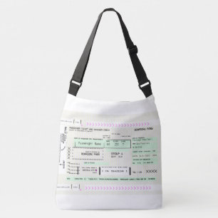 Volledig vliegticket instapkaart crossbody tas