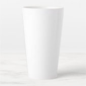 Volledig witte vaste kleur latte mok (Voorkant)