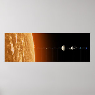 Volledig zonnestelsel - reis door onze kosmische r poster