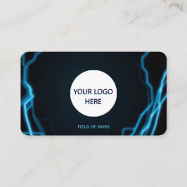 Volledig  zwarte en blauwe bliksem visitekaartje