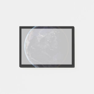 Volledige Aarde die de lichten van de stad van Azi Post-it® Notes