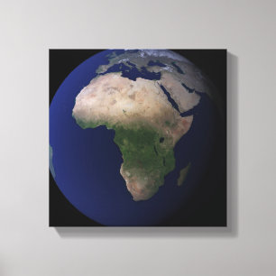 Volledige Aarde met Afrika, Europa en het Midden-O Canvas Afdruk