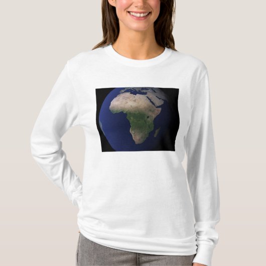 Volledige Aarde met Afrika, Europa en het Midden-O T-shirt (Voorkant)