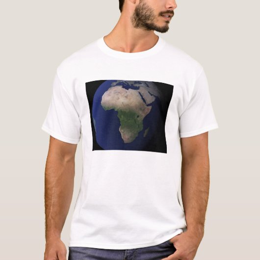 Volledige Aarde met Afrika, Europa en het Midden-O T-shirt (Voorkant)