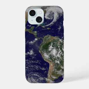 Volledige aarde met lagedruksystemen. iPhone 15 hoesje