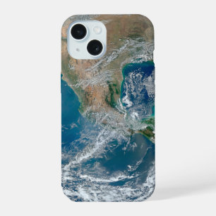 Volledige aarde met Noord-Amerika en Mexico. iPhone 15 Hoesje