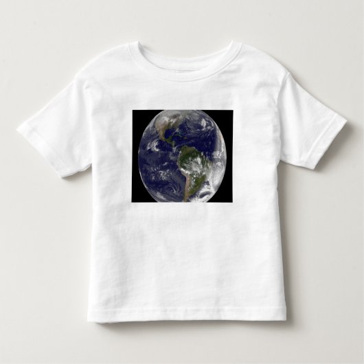 Volledige Aarde met Noord-Amerika en Zuid-Amer 5 Kinder Shirts (Voorkant)