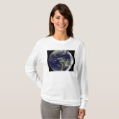 Volledige Aarde met Noord-Amerika en Zuid-Amer 7 T-shirt (Voorkant volledig)