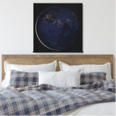Volledige Aarde met stadslichten Canvas Afdruk (Insitu (Slaapkamer))
