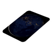 Volledige Aarde met stadslichten Magneet (Linkerzijde)