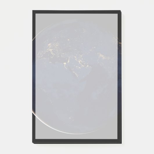 Volledige Aarde met stadslichten Post-it® Notes (Voorkant)